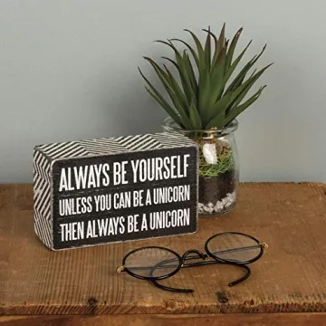 Charming Primitives by Kathy Chevron Box Sign Gift