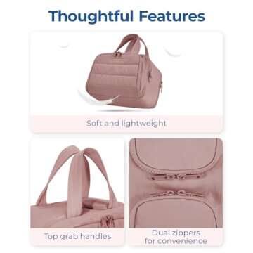 BAGSMART Travel Toiletry Bag with Soft Fabric for Women & Travel Essentials