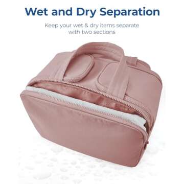 BAGSMART Travel Toiletry Bag - Lightweight Makeup Organizer