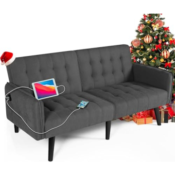 Stylish and Functional TYBOATLE 65" Convertible Futon Sofa Bed