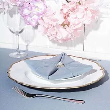 Efavormart 13" Metallic White with Gold Scalloped Edge Acrylic Plastic Charger Plates for Table Decor -Set of 6