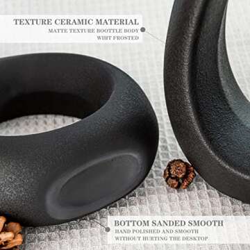 Beautiful Black Ceramic Hollow Vases Set for Modern Decor