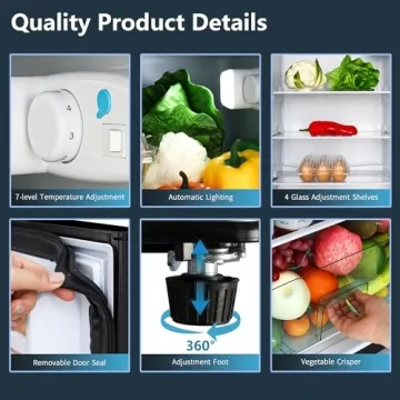 Compact 5.0 Cu.Ft Fridge with Freezer for Home