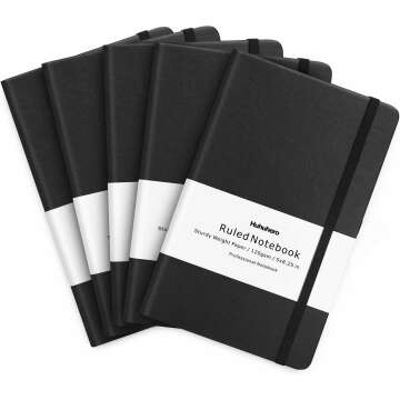 Huhuhero Thick Paper Notebooks, 5-Pack Journals