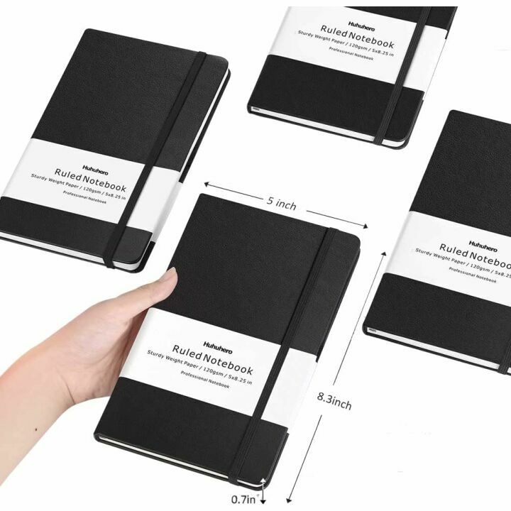 Huhuhero Thick Paper Notebooks, 5-Pack Journals