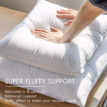 Phantoscope 26 x 26 Pillow Inserts - Throw Pillow Inserts with 100% Cotton Cover - Square Forms Microfiber Pillow Sham Stuffer - Couch Cushion Pillows 26 Inches, 2 Count (Pack of 1)