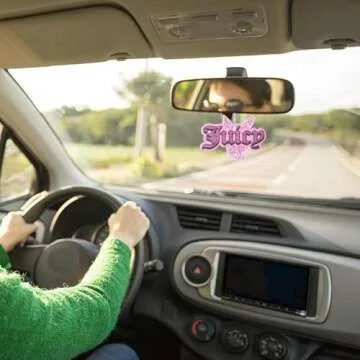 ANGOLIO 4Pcs Y2k 2000s Pink Car Air Freshener Purple Butterfly Leopard Bunny Pink Heart Fragrance Hanging Slice Car Diffuser Ornament Essential Oil Pendant Gift for Car Interior Accessories Home Decor