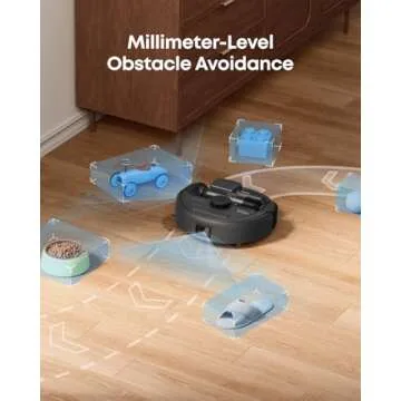 eufy Robot Vacuum 3-in-1 E20,Versatile Self Emptying, Max 30,000 pa, Five-Stage Filtration System, Flash Charging, Precise Obstacle Avoidance,Pro-Detangle Comb, Perfect for Carpet, Crevices, Stairs