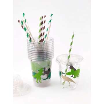 Dinosaur Birthday Cups for Kids - Fun Party Supplies