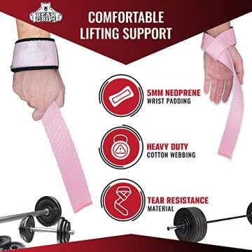 Bear Grips Lifting Straps with Padded Comfort for All