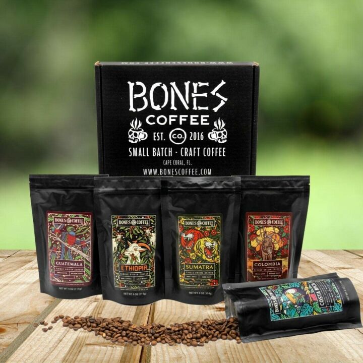 Bones Coffee World Tour Sample Pack - 5 Medium Roast