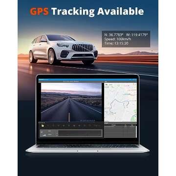 Kingslim Dash Cam Front and Rear 4K - D4 Dual Dash Camera for Cars WiFi GPS, Dashcam with 32GB SD Card, 3" Touchscreen, Night Vision, APP, Parking Mode, G-Sensor, Black