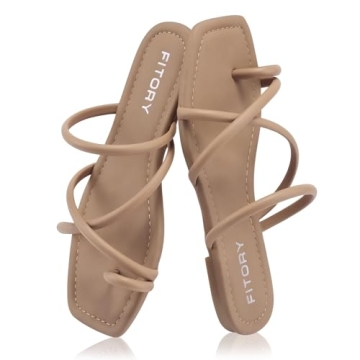 Stylish FITORY Women's Slide Sandals for Summer Comfort