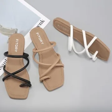 Stylish FITORY Women's Slide Sandals for Summer Comfort