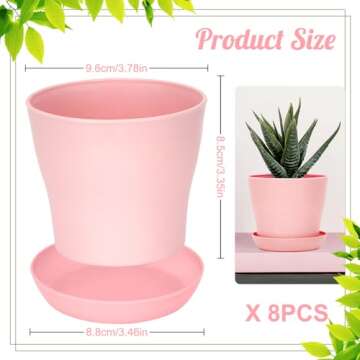 8 Pcs Flower Pots for Indoor and Outdoor Gardening - Durable & Stylish