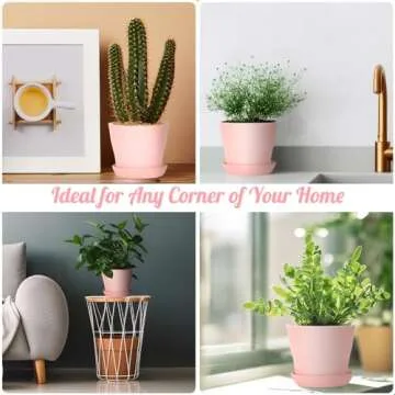 8 Pcs Flower Pots for Indoor and Outdoor Gardening - Durable & Stylish