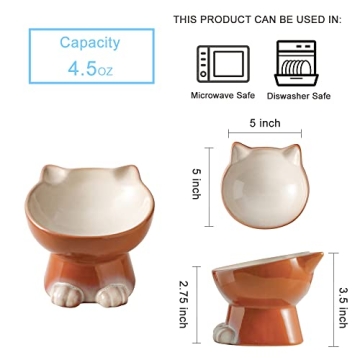 Elegant Nihow Elevated Cat/Dog Bowls for Comfortable Feeding