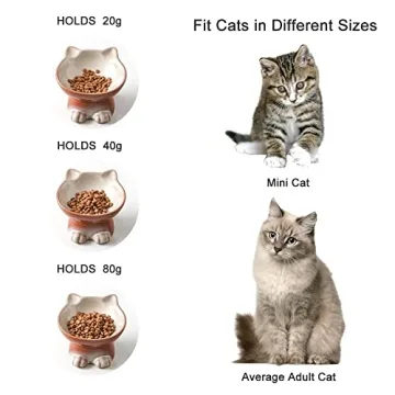 Elegant Nihow Elevated Cat/Dog Bowls for Comfortable Feeding