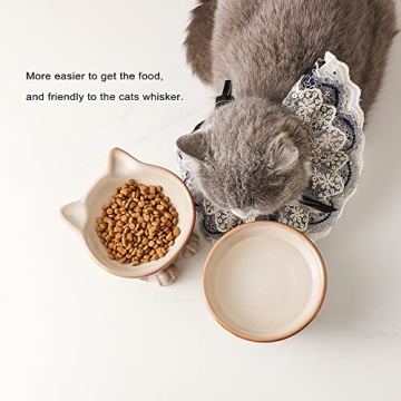 Elegant Nihow Elevated Cat/Dog Bowls for Comfortable Feeding