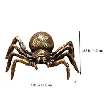 Elegant Brass Spider Statue for Unique Home Decor and Good Luck