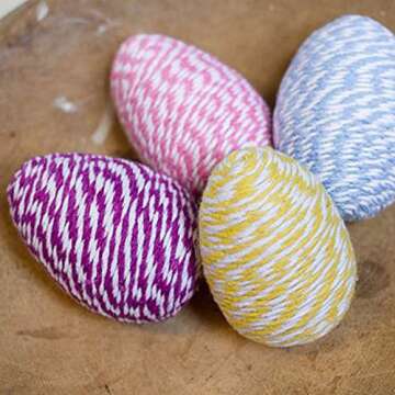 DECORA 328 Yard Bakers Twine Cord Cotton String Rope for Gift Wrapping, Arts Crafts Pack of 6