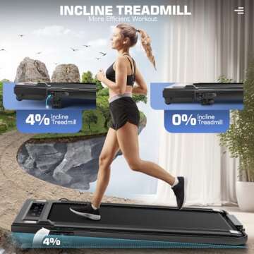 ANCHEER Foldable Under Desk Treadmill, Compact Design