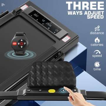 ANCHEER Foldable Under Desk Treadmill, Compact Design