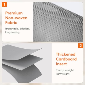 Lifewit 6 Pack Bed Sheet Organizer, Foldable Bedding Sheet Organizers and Storage with Large Clear Window and Label, Sheets Organizer for Linen Closet, Storage Box Bins with Lids for Duvet Cover Set