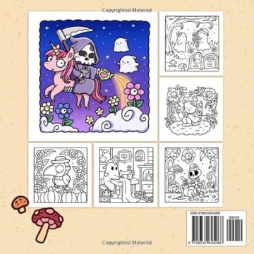 Spooky Cutie Coloring Book for Adults and Teens