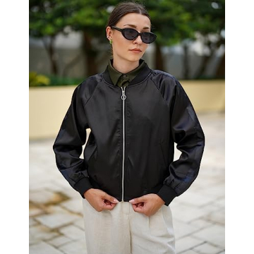 Stylish Zeagoo Bomber Jacket for Women - Lightweight & Trendy