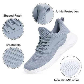 Akk Womens Grey Slip On Walking Shoes Stylish and Comfortable