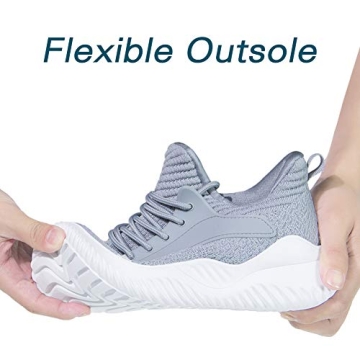 Akk Womens Grey Slip On Walking Shoes Stylish and Comfortable