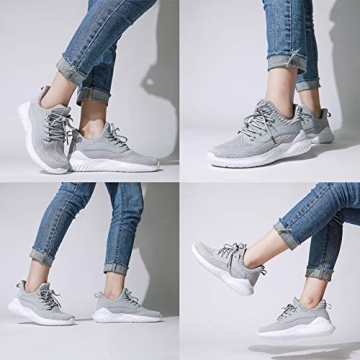 Akk Womens Grey Slip On Walking Shoes Stylish and Comfortable