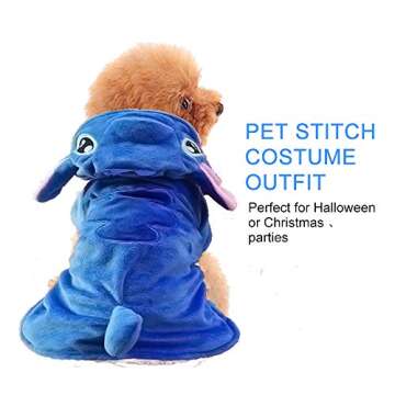 Dog Costume, Gimilife Dog Hoodie, Dog Halloween Costume Pet Xmas Pajamas Outfit, Pet Coat Cartoon Co...