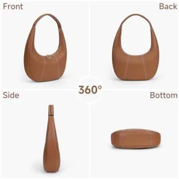 YFGBCX Tote Bag Faux Leather Hobo Bag Women Office Work Bag Soft Grained Leather Shoulder Bag Trendy Handbag Purse