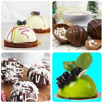 BAKER DEPOT Hot Chocolate Bomb Silicone Molds Set of 2