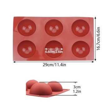 BAKER DEPOT Hot Chocolate Bomb Silicone Molds Set of 2