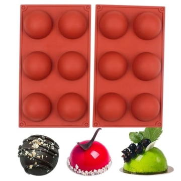 BAKER DEPOT Hot Chocolate Bomb Silicone Molds Set of 2