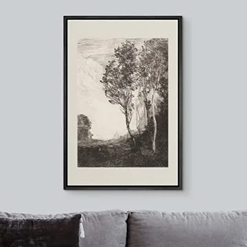 IDEA4WALL Framed Canvas Print Nature Art - 24x36