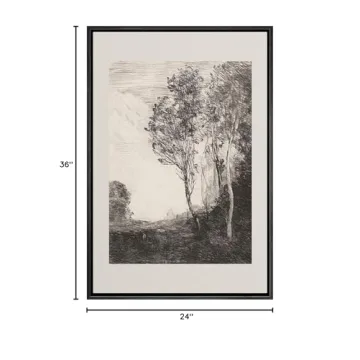 IDEA4WALL Framed Canvas Print Nature Art - 24x36