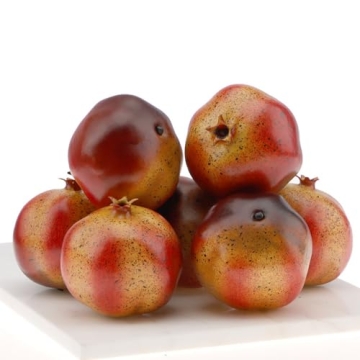 Woration 6 PCS Artificial Pomegranates - Realistic Decorative Fruits