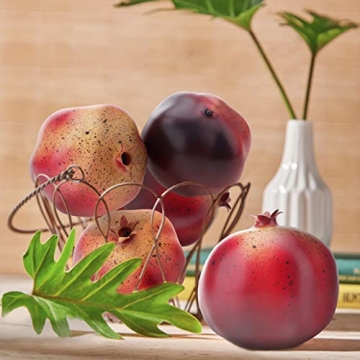 Woration 6 PCS Artificial Pomegranates for Home Decor