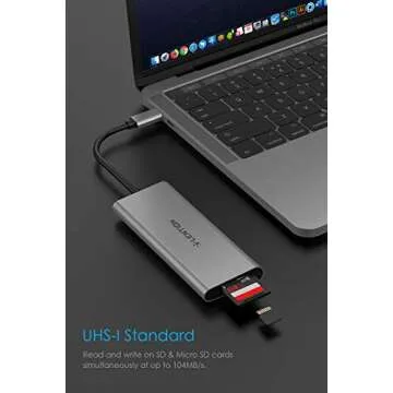 LENTION USB C Hub with 4K HDMI, 3 USB 3.0, SD 3.0 Card Reader Compatible 2020-2016 MacBook Pro 13/15/16, New iPad Pro/Mac Air/Surface, Chromebook, More, Multi-Port Dongle Adapter (CB-C34, Space Gray)