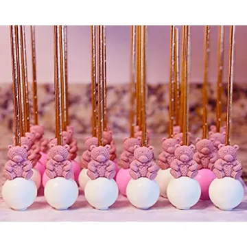Elegant Biodegradable Rose Gold Paper Straws for Events