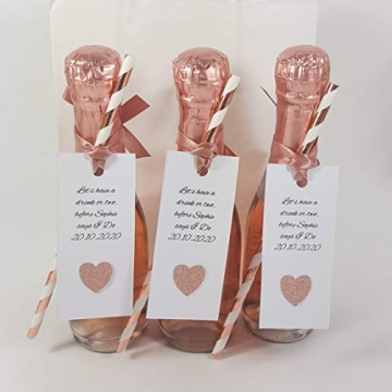 Elegant Biodegradable Rose Gold Paper Straws for Events