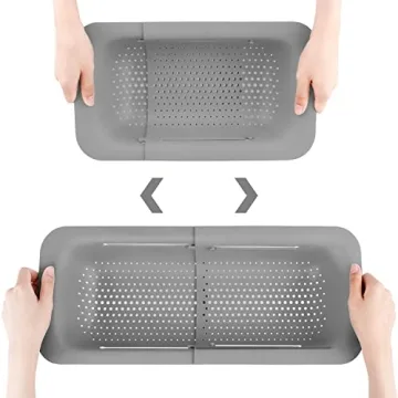 Versatile Expandable Collapsible Colander for Easy Meal Prep