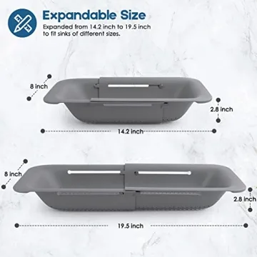 Expandable Collapsible Colander for Kitchen Convenience