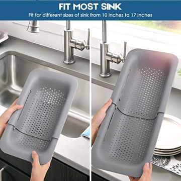 Expandable Collapsible Colander for Kitchen Convenience