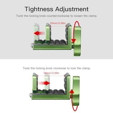 Manbily Shooting Saddle Clamp Rest Head for Shooting Stick Tripod Hunting-Green (U-2)