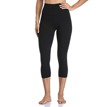 YUNOGA Women's High Waist Tummy Control Yoga Capri Leggings